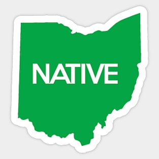 Ohio Native OH Green Sticker